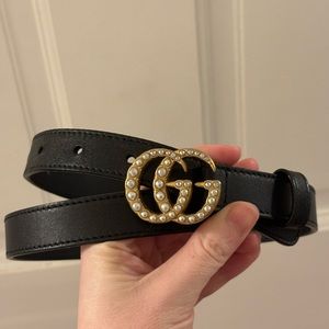 Authentic Gucci Thin Pearl Belt size 75